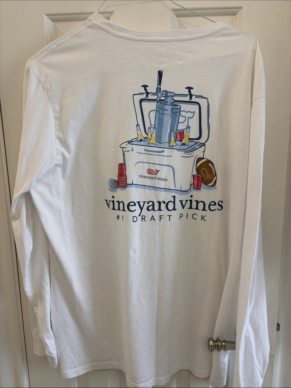 Vineyard Vines #1 Draft Pick Cooler and Football Long Sleeve Shirt